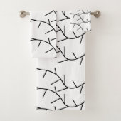 Thorn Black and White Thorn Badhandtuch Set (Insitu)