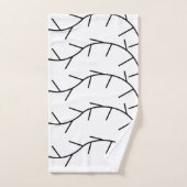 Thorn Black and White Thorn Badhandtuch Set (Handtuch)