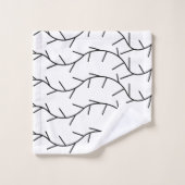 Thorn Black and White Thorn Badhandtuch Set (Waschlappen)