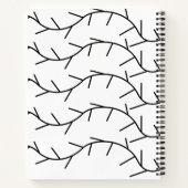 Thorn Black and White Thorn Notizblock (Rückseite)