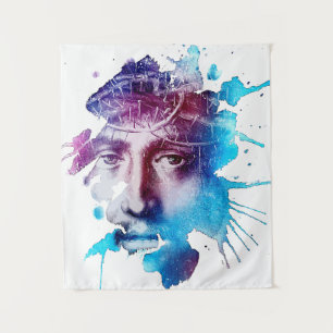 Thorn Crown Jesus Christus Abstrakte Kunst Wandteppich