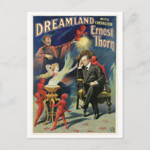Thorn Magician ~ Dreamland Vintage-Magie-Show Postkarte