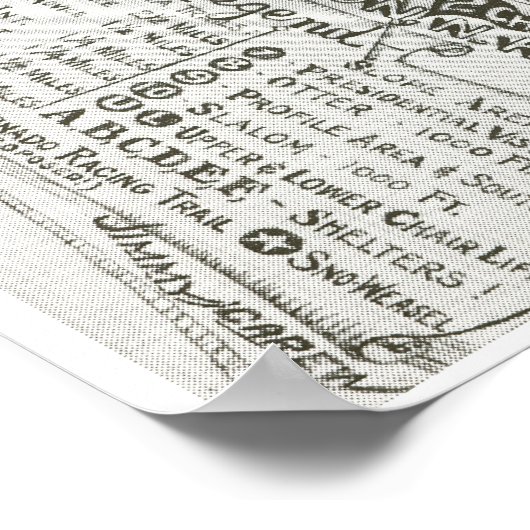 Thorn Mountain 1949 Trail Map Poster (Ecke)