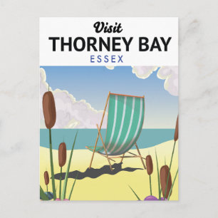 Thorney Bay, Essex Seaside Reiseplakat Postkarte