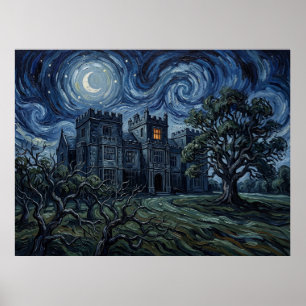 Thornfield Hall Jane Eyre Sternennacht Poster