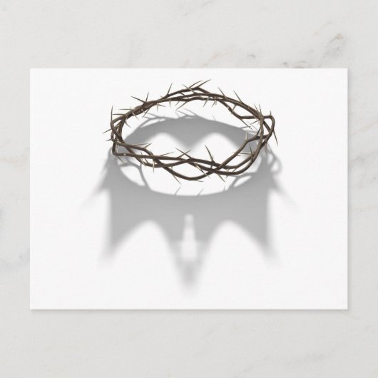 Thornkrone mit königlichem Kronenschatten Postkarte (Vorderseite)