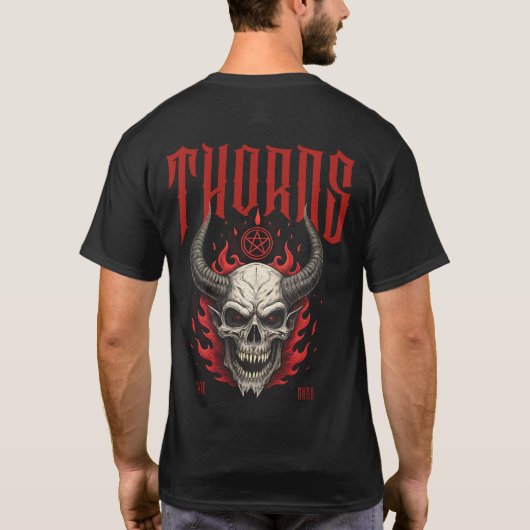 Thorns Demon Skull T-Shirt (Rückseite)