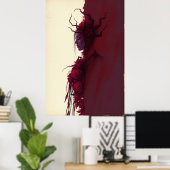 Thorns & Grace: Crimson Bloom Poster (Heimbüro)