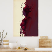 Thorns & Grace: Crimson Bloom Poster (Küche)