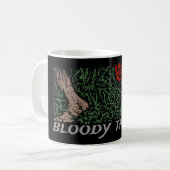 Thorns Skull Rose fühlen mittelalterlich farbene B Kaffeetasse (Vorderseite Links)