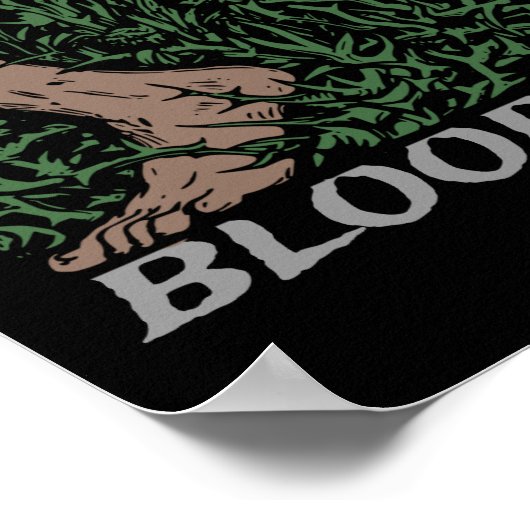 Thorns Skull Rose fühlen mittelalterlich farbene B Poster (Ecke)