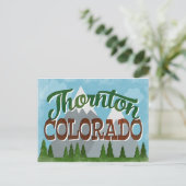 Thornton Colorado Snowy Mountains Postkarte (Stehend Vorderseite)