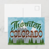 Thornton Colorado Snowy Mountains Postkarte (Vorne/Hinten)