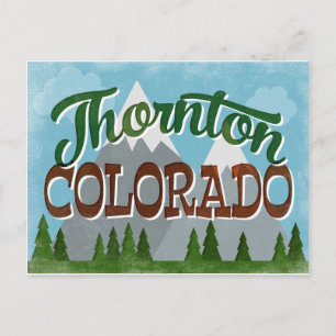 Thornton Colorado Snowy Mountains Postkarte