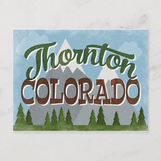 Thornton Colorado Snowy Mountains Postkarte (Vorderseite)