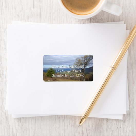 Thornton Gap View im Frühjahr Adressaufkleber (Insitu)