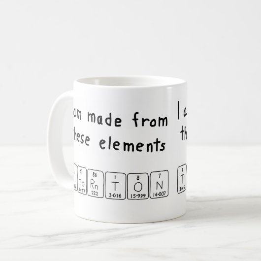 Thornton Periodenname Tasse (Vorderseite Links)
