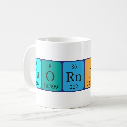 Thornton Periodenname Tasse (Vorderseite Links)
