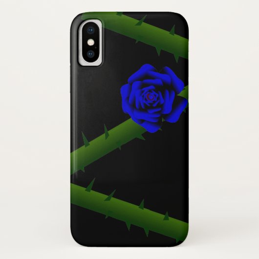 Thorny Blue Rose Case-Mate iPhone Hülle (Rückseite)