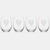 Thorny Heart Skull Weinglas Ohne Stiel (Hinten)