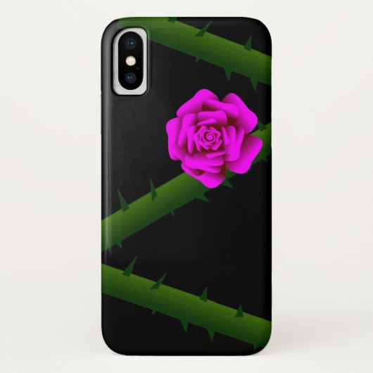 Thorny Pink Rose Case-Mate iPhone Hülle (Rückseite)