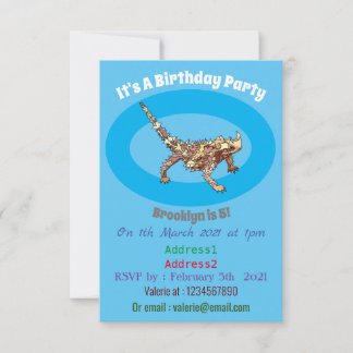 Thorny-Teufel-Cartoon-Abbildung Einladung