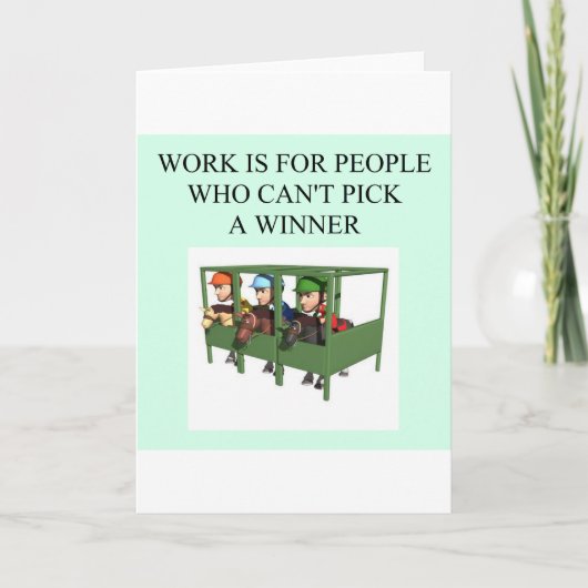 thorough bred horse racing design karte (Vorderseite)