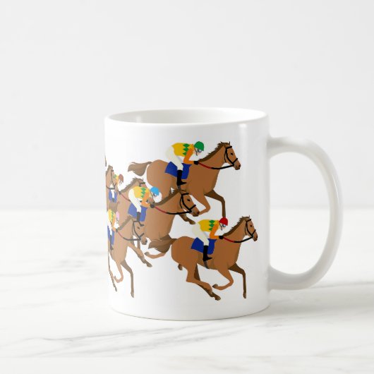 Thoroughbred and horse racing jockey kaffeetasse (Rechts)