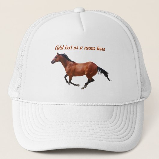 Thoroughbred-Galopp-Hut Truckerkappe (Vorderseite)