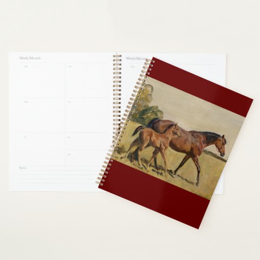 Thoroughbred Mare and Foal Munnings Planner Planer (Anzeige)