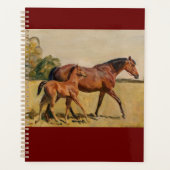 Thoroughbred Mare and Foal Munnings Planner Planer (Vorderseite)