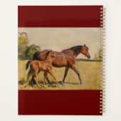 Thoroughbred Mare and Foal Munnings Planner Planer (Rückseite)
