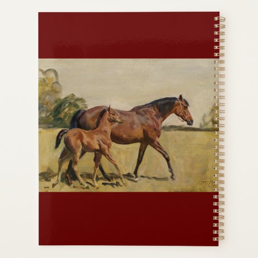 Thoroughbred Mare and Foal Munnings Planner Planer (Rückseite)