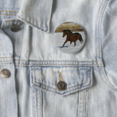 Thoroughbred-Pferd, das in den Schnee läuft Button (Beispiel)