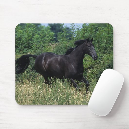 Thoroughbred-Pferd, das in Gras läuft Mousepad (Mit Mouse)