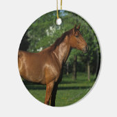 Thoroughbred-Pferd in den Blumen Keramik Ornament (Links)