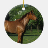 Thoroughbred-Pferd in den Blumen Keramik Ornament (Hinten)