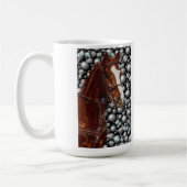 Thoroughbred-Pferd mit Blasen-Kunst Kaffeetasse (Links)