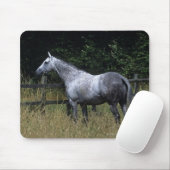 Thoroughbred-Pferdebereitstehender Zaun Mousepad (Mit Mouse)
