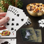 Thoroughbred-Pferdebereitstehender Zaun Spielkarten (In Situ)