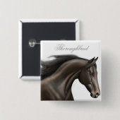Thoroughbred-PferdeButton Button (Vorne & Hinten)