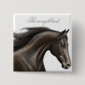Thoroughbred-PferdeButton Button (Vorderseite)