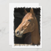 Thoroughbred-Pferdeeinladung Einladung (Vorne/Hinten)
