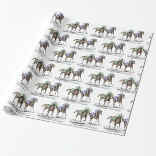 Thoroughbred-Pferdelaufen Geschenkpapier