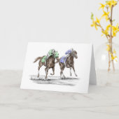 Thoroughbred-Pferdelaufen Karte (Gelbe Blume)
