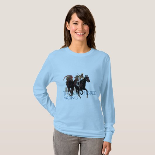 Thoroughbred-Pferderennen-Geschenke T-Shirt (Vorne ganz)