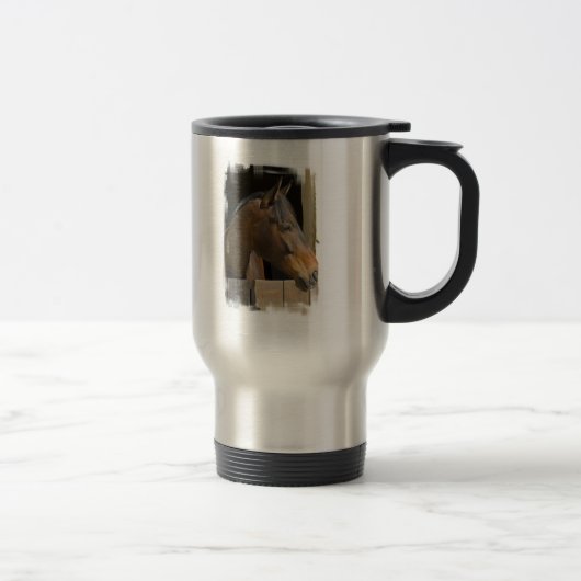 Thoroughbred-Pferderostfreie Reise-Tasse Reisebecher (Rechts)