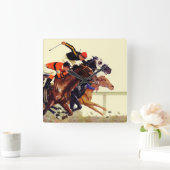 Thoroughbred Race Quadratische Wanduhr (Zuhause)