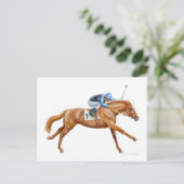 Thoroughbred Racehorse Postcard Postkarte (Stehend Vorderseite)
