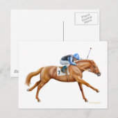 Thoroughbred Racehorse Postcard Postkarte (Vorne/Hinten)
